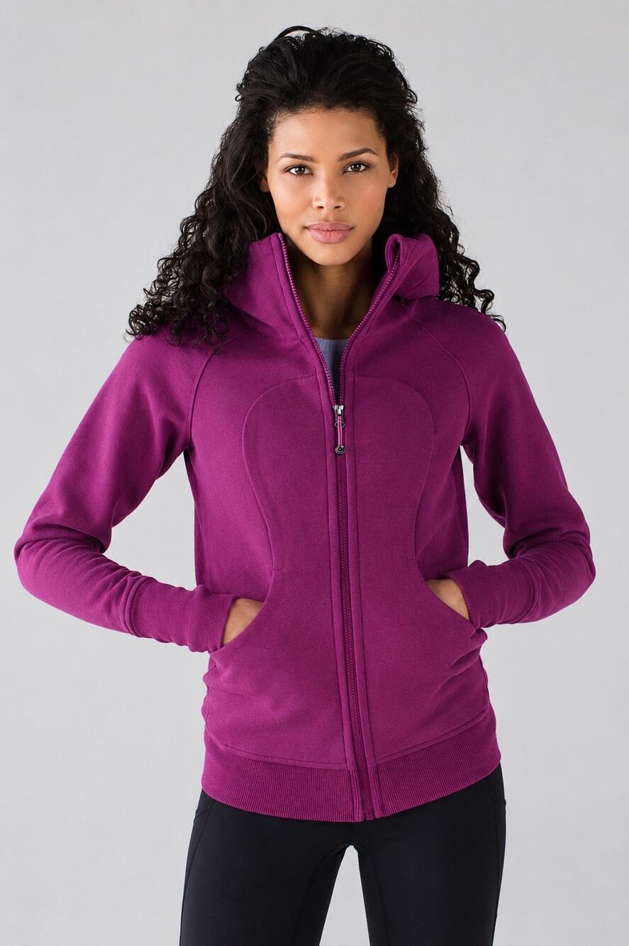 Lululemon Scuba Hoodie III Heathered Regal Plum Purple Full Zip Size 4